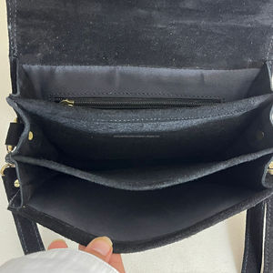 Womens Suede Leather Purse Stylish Brown Hair-On Cowhide Leather Shoulder & Crossbody <b>Handbag</b> Western Style Leather Fringe Purse - Product Image 6