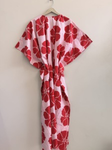 Robe kaftan bohème à imprimé floral, taille unique, en coton écologique respirant et doux, col en V, longue robe de nuit - Product Image 4