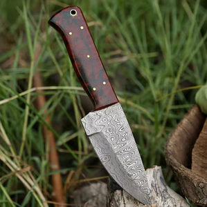 Couteau de chasse multifonctionnel à pointe tombante en acier Damas forgé à la main, très tendance - OEM/ODM disponible, haute qualité, personnalisable 1 - Product Image 2