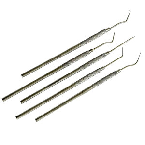 Sondes dentaires de précision 5 pièces, cure-dents à extrémité unique droite, simple, crochet, triple, double, en acier inoxydable allemand professionnel - Product Image 2