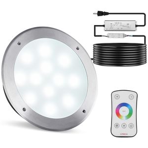 Luce LED RGBW per Piscina 120V AC 40W, 10 Pollici, Cambio Colore RGBW, per Piscina Interrata e Spa, Cavo da 30 Metri con Telecomando - Product Image 6