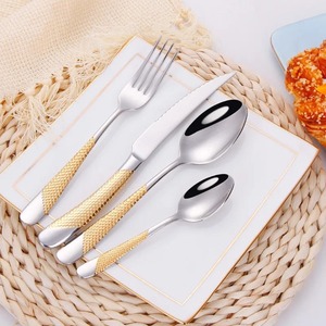 Ensemble de couverts et de vaisselle en acier inoxydable de qualité supérieure, vaisselle personnalisée, couverts parfaits pour les restaurants, les hôtels et la restauration - Product Image 1
