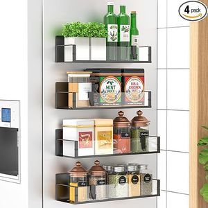 Set di 4 Organizzatori Magnetici Trasparenti per Spezie, per Frigorifero e Forno, Gestione Efficiente della Cucina - Product Image 2