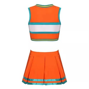 2026 Custom Adult Size Women Cheerleading Uniform Sets Custom Team Name Heat-Transfer Printed 100% Polyester 180g Customized - Product Image 4