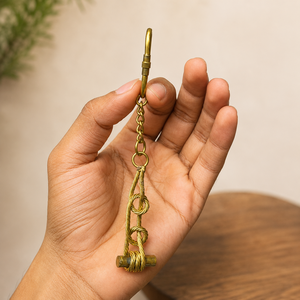 SHUBHAM Llavero Vintage de Latón con Nudo Tarbuck, Hecho a Mano, Anillo para Llaves Marino, Mosquetón Metálico, Soporte para Llaves, Regalo - Product Image 5