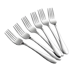 Ensemble de couverts en acier inoxydable, 2 pièces, cuillères, fourchettes à dessert et à légumes, finition miroir, design classique à prix avantageux - Product Image 4