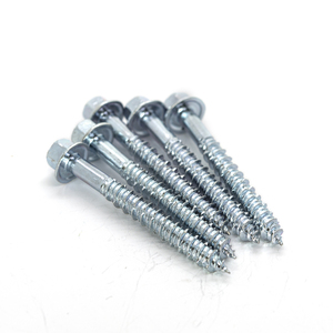 PDC High Strength CLASS 4 Carbon Steel White/Yellow Zinc Plated External Hex Head Coarse Wood Thread Lag <b>Screw</b> Timber Metric - Product Image 2