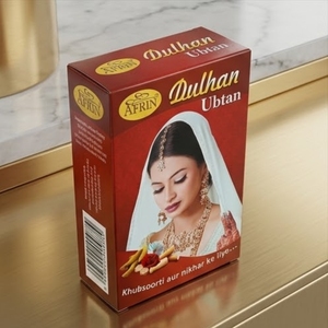 Afrin Dulhan Ubtan Powder for Radiant Bridal Glow Natural Ayurvedic <b>Face</b> Pack Skin Brightening <b>Tan</b> Removal Cleanser 100g - Product Image 3