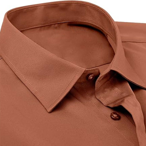 Chemise habillée classique blanche pour homme, manches longues, en coton, chemise de bureau élégante à boutons pour homme, professionnelle. - Product Image 5