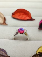 Bague en quartz arc-en-ciel des Caraïbes, bijou en cristal coloré, cadeau de mode élégant et unique pour femmes et filles