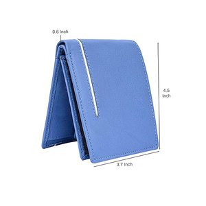 2026 New Design High Quality Genuine Leather Unisex Stylish Money Clip <b>Wallet</b> with <b>RFID</b> Protection Open Closure Short Length - Product Image 6