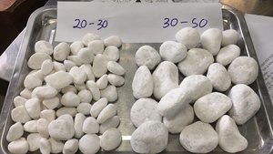 Galets Blancs Glacés Premium - Origine Vietnam Pierre Décorative de Haute Qualité - Product Image 3