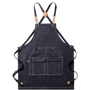 Delantal Térmico Impermeable de Cuero Grueso con Logotipo Personalizado, Delantal Duradero sin Mangas para Cocina, Jardinería, Panadería, Cafetería, Trabajo - Product Image 6