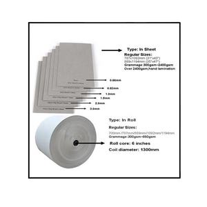 Panneau duplex de haute qualité 180gsm 450gsm dos blanc avec dos gris papier à rouler enduit support blanc et gris - Product Image 6