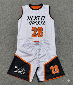 Conjunto de Uniforme de Baloncesto Personalizado para Hombres y Jóvenes, Jersey Impreso con Nombre, Número y Logotipo del Equipo, Conjunto Deportivo Rexfit - Product Image 6