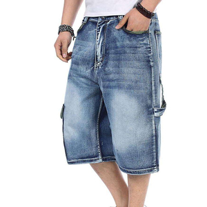Pantalones Cortos Cargo de Mezclilla Azul Casual para Hombre, Diseño con Múltiples Bolsillos y Rayas, Personalizados, 100% Algodón, Venta al Por Mayor de Fábrica - Product Image 2