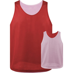 Débardeur de basketball unisexe réversible noir et blanc en maille sans manches col rond respirant en polyester pour adulte - Product Image 3