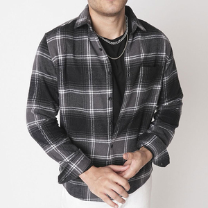 Chemises en flanelle d'automne personnalisées au design haut de gamme pour hommes, confortables, 100% coton, séchage rapide, respirantes, style tendance, best-seller, 220 g/m² - Product Image 5