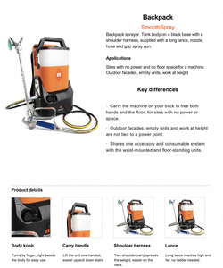 SOXGA Backpack Airless <b>Sprayer</b> Cordless for Exterior <b>Walls</b>, Ceilings, Empty Units & Height Work - Product Image 6