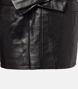 Mini-jupe en cuir PU personnalisée pour femme – Élégante, taille haute, style streetwear, douce et confortable – Service d'échantillons OEM/ODM disponible - Product Image 3