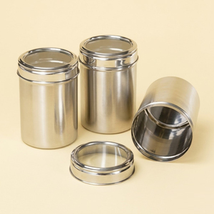 3-Piece Matte Black Stainless Steel Tea Coffee Sugar Canister Set With Airtight Copper Lids Rust-Proof <b>Kitchen</b> <b>Storage</b> <b>Container</b> - Product Image 6