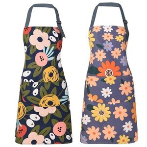Tablier de barbecue en coton polyester imperméable pour femmes et hommes avec poches Utilisation de chef de cuisine professionnelle - Product Image 2