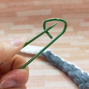 Soportes para puntadas de tejer, soporte para puntadas de hilo, juego de seguridad, aleación de aluminio para tejer nociones/ganchillo de 9cm de largo - Product Image 3