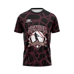 Wholesale Custom Design Sublimated Baseball Short Sleeve Jersey 100% Polyester Moisture Wicking Breathable Summer Training Shirt - Product Image 1
