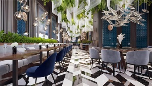 Muebles de restaurante <span class=keywords><strong>Dubai</strong></span> moderno ligero de lujo comida rápida mesa de comedor y sillas restaurante de madera Banco largo cabinas sofá - Product Image 4