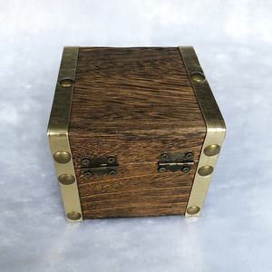 Vintage Wooden <b>Watch</b> Box Square Jewelry <b>Case</b> with Metal Lock Lid Eco Friendly Gift Packaging - Product Image 4