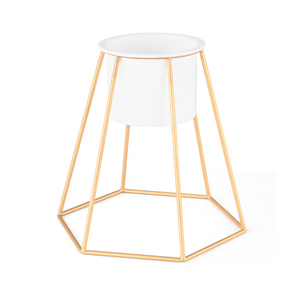 Mini-support décoratif à prix de gros pour pot de fleurs, finition dorée, pour fleurs artificielles, décoration maison, bureau, mariage - Product Image 2