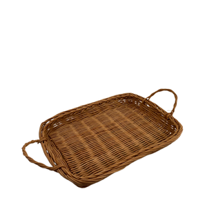 ถาดหวายพร้อมที่จับเครื่องใช้ในครัวอุปกรณ์ตกแต่งบ้านเสิร์ฟผลไม้และอาหาร - Product Image 1