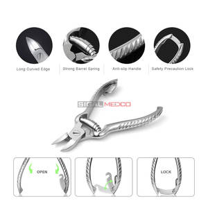 Cortauñas de Podología de Alta Resistencia para Uñas Encarnadas y Gruesas, de Acero Inoxidable, Herramienta Plateada para Podología - Product Image 3