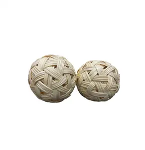 High quality handmade Wicker crafts Thai Rattan Balls Sport Kick Handmade Style Home Decoration ready to ship