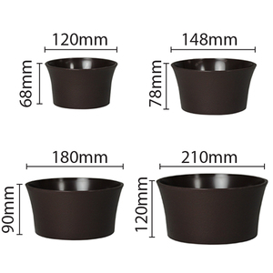 Pot de fleurs en plastique, forme ronde, 3 couleurs : blanc, marron, noir. Idéal pour offrir à la fête des mères, la fête des enseignants. - Product Image 6