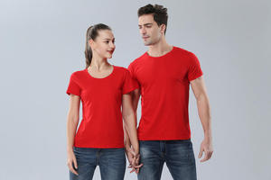 เสื้อยืดคอกลมคุณภาพสูง ผ้าฝ้าย 60% โพลีเอสเตอร์ 40% ใส่ได้ทั้งชายและหญิง สไตล์ลำลอง ใส่ได้ทุกวัน แขนสั้น สกรีนโลโก้ได้ เสื้อยืดผู้ชาย - Product Image 4