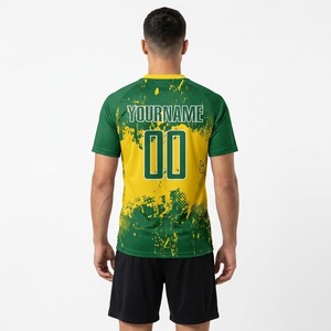 Maillot de football sublimé respirant et antibactérien 100 % polyester mesh, personnalisé, séchage rapide, style vintage, pour entraînement et équipe - Product Image 5
