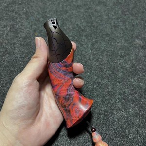 Cuchillo con mango de madera y hoja de acero inoxidable, filo recto, agarre ergonómico para carpintería y bricolaje - Product Image 3