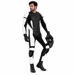 Traje de Motocicleta de Cuero Samroz Sports de Una Pieza para Hombre, con Armadura CE Extraíble, Resistente al Agua y al Viento, para Todas las Estaciones, Invierno - Product Image 4