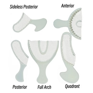 Bandejas desechables para impresiones dentales con rejilla, soporte de dientes de colores, molde para registro manual posterior, anterior y frontal - Product Image 4