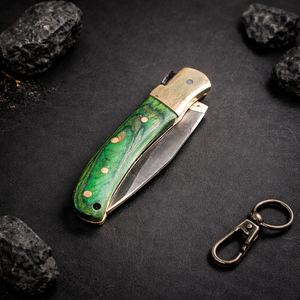 Mini Navaja Plegable de Acero Inoxidable con Llavero, Hoja Hecha a Mano, Mango de Madera, 4 Pulgadas, Pequeña Navaja EDC, Artículo de Regalo, Precio al por Mayor - Product Image 2