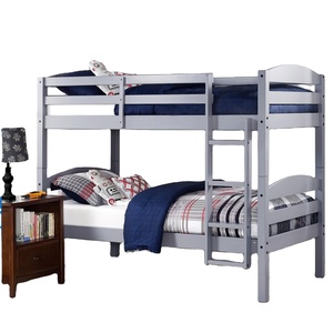 Lit superposé en bois style ferme avec aire de jeux d'escalade, cadre de lit mezzanine double moderne pour chambre d'enfant, gain de place - Product Image 1