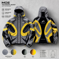 Chaqueta Cortavientos Personalizada para Hombre, Estilo Urbano, Impermeable, Termocrómica, Reactiva al Calor, Cambia de Color, Chaqueta para Lluvia