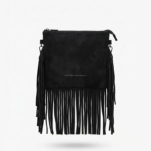 Western Genuine Cowhide Patchwork Fringe Crossbody <b>Bag</b> Handmade Leather Tassel Shoulder Handbag Women Custom Bohemian Boho <b>Bag</b> - Product Image 3