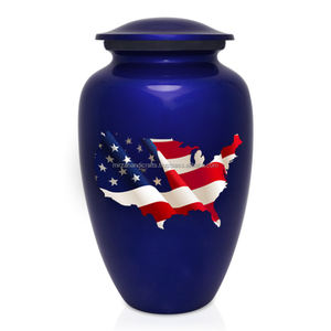 Urne de crémation commémorative funéraire de conception d'aigle américain brillant blanc classique adulte pour les cendres humaines Urne de crémation artisanale - Product Image 3