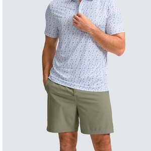 Pantalones cortos de golf de corte moderno para hombre, tela elástica, absorbe la humedad, transpirable, cómodo, diseño elegante para hombre - Product Image 1