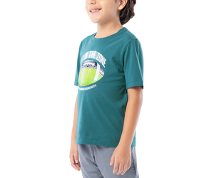 เสื้อยืดคอกลมแขนสั้นพิมพ์ลายกราฟิกสำหรับเด็กผู้ชาย ผ้าฝ้าย 100% 160 GSM รับผลิตตามสั่ง OEM พร้อมสกรีนโลโก้แบรนด์ ขายส่งโดยตรง ไซส์ 4-18 - Product Image 4