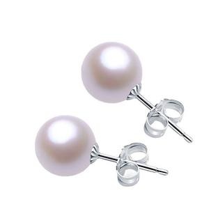 Boucles d'oreilles en argent S925 de haute qualité avec perle d'eau douce, version coréenne, design simple pour femmes - Product Image 4