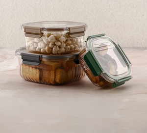 Modern Rectangle <b>Glass</b> Food Storage Containers Leakproof Airtight Lids Dishwasher Safe Meal Prep On-the-Go Leftovers - Product Image 2