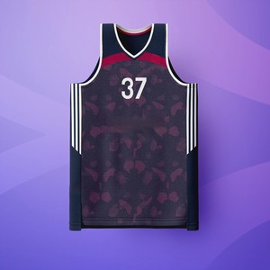 Custom Unisex Basketball Jersey <b>Polyester</b> Quick Dry Breathable School Team T-Shirt Sportswear OEM Bulk Wholesale Letter Front - Product Image 1